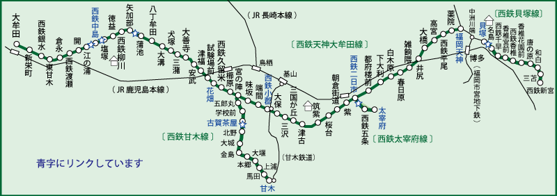 西鉄路線図